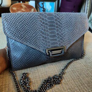 Vintage Crocodile Embossed Leather Bag. Excellent condition